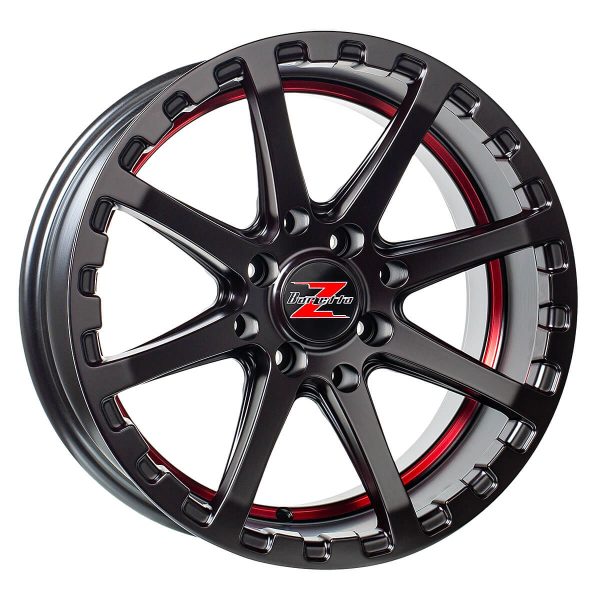 Barzetta ATV Satin Black With Red Stripe 7x16 4x156 ET10 CB89.1
