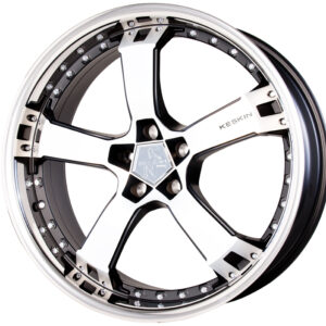 Keskin-Tuning KT10 Matt Black Front Polish Steel Lip 9x17 5x120 ET35 CB72.6